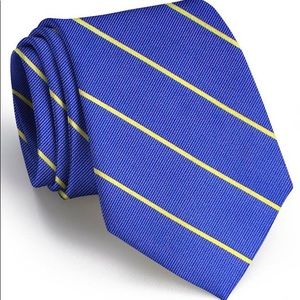 NEW Bird Dog Bay Sheffield Stripe Blue and Yellow Necktie